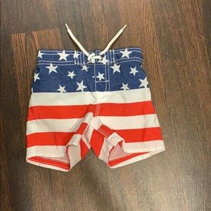 American flag inspired OshKosh B’gosh swim trunks